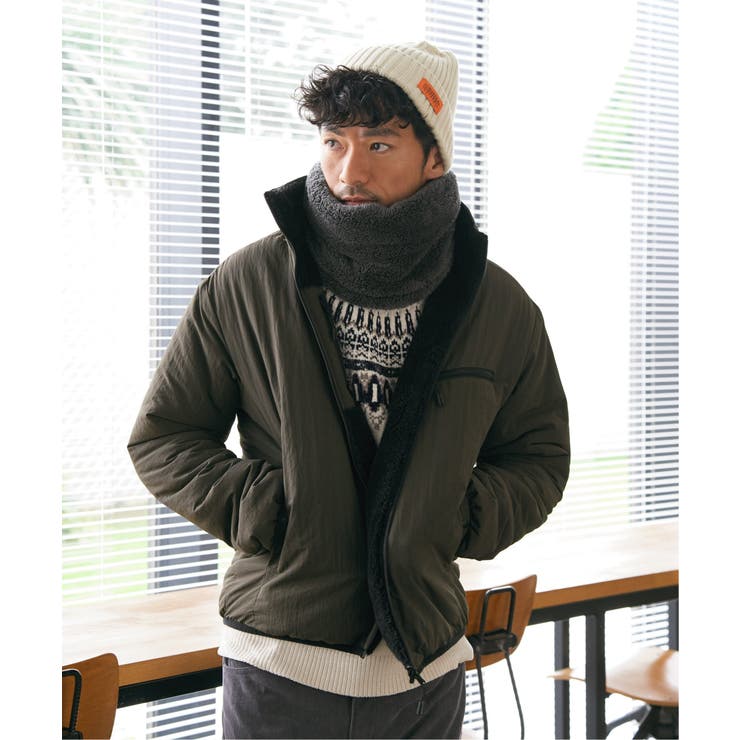 【親子コーデ】リバーシブルナイロンフリースブルゾン | ikka  | 詳細画像3 