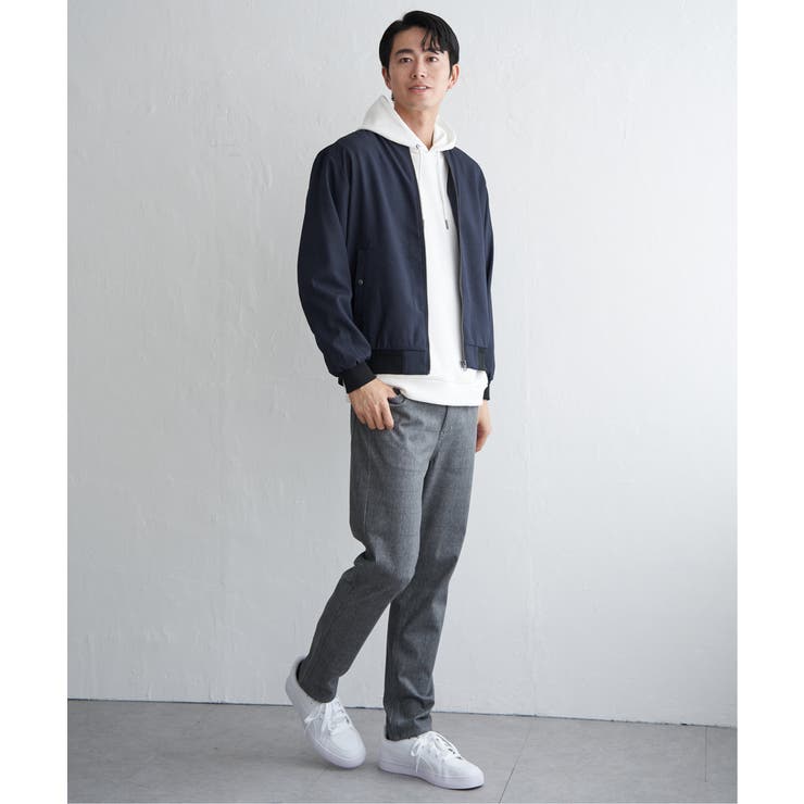 撥水メランジリブブルゾン | ikka  | 詳細画像10 