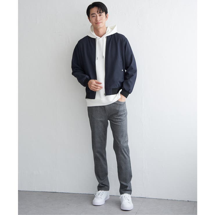 撥水メランジリブブルゾン | ikka  | 詳細画像11 