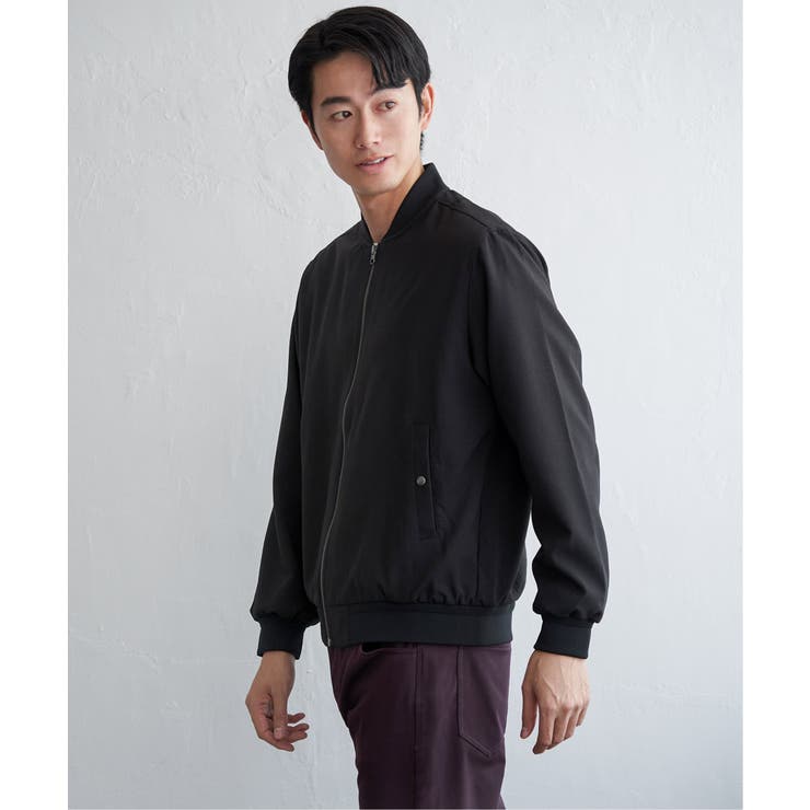 撥水メランジリブブルゾン | ikka  | 詳細画像12 
