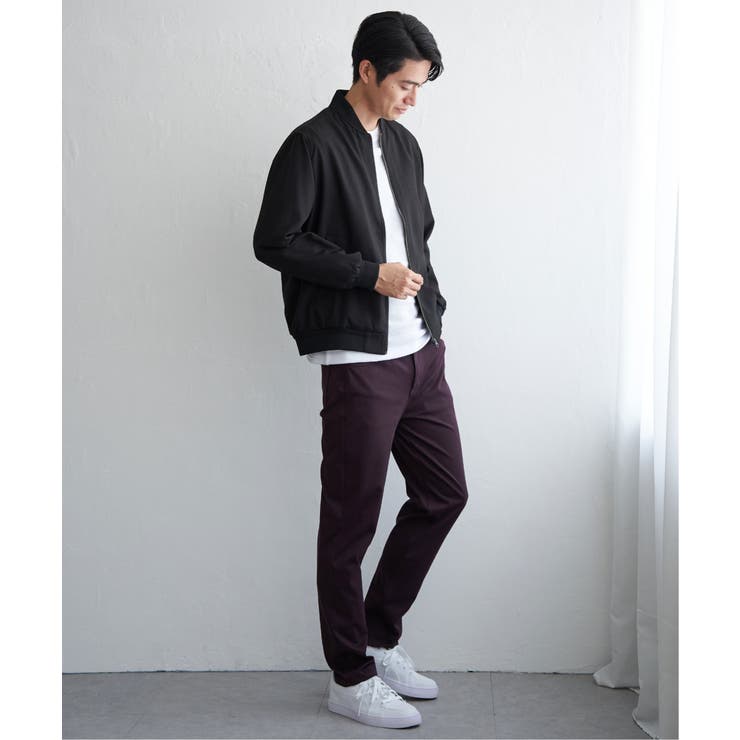 撥水メランジリブブルゾン | ikka  | 詳細画像3 