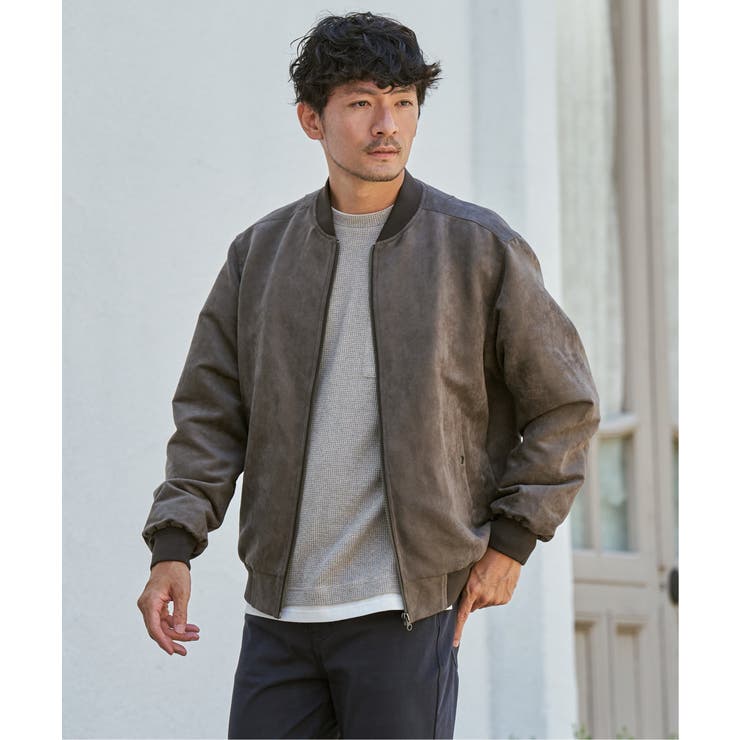 ミディアムグレー | 【親子コーデ】フェイクスウェードブルゾン | ikka 