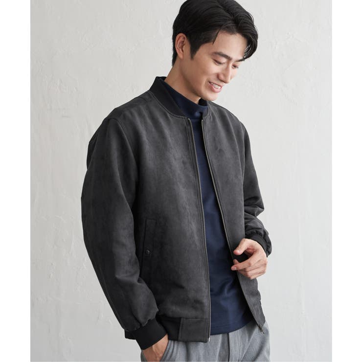 ブラック | 【親子コーデ】フェイクスウェードブルゾン | ikka 