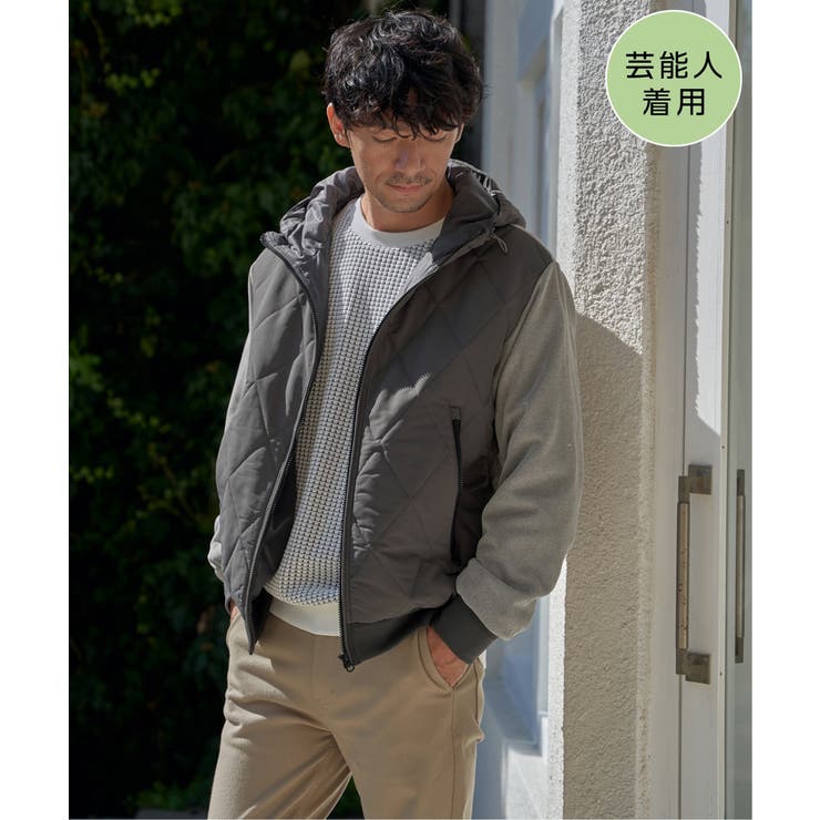 グレー | 【芸能人着用】sorona(R)ブロックスコンビパーカー | ikka 