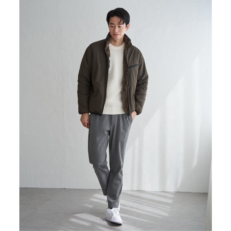 【2WAY】リバーシブルナイロンフリースブルゾン | ikka  | 詳細画像6 