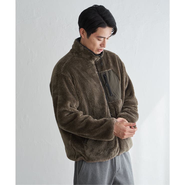 【2WAY】リバーシブルナイロンフリースブルゾン | ikka  | 詳細画像7 