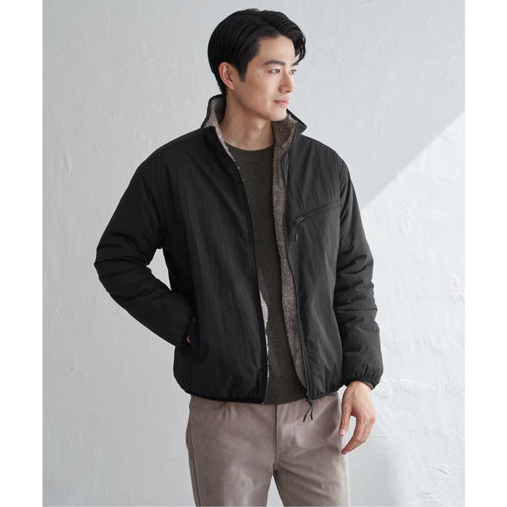 【2WAY】リバーシブルナイロンフリースブルゾン | ikka  | 詳細画像9 