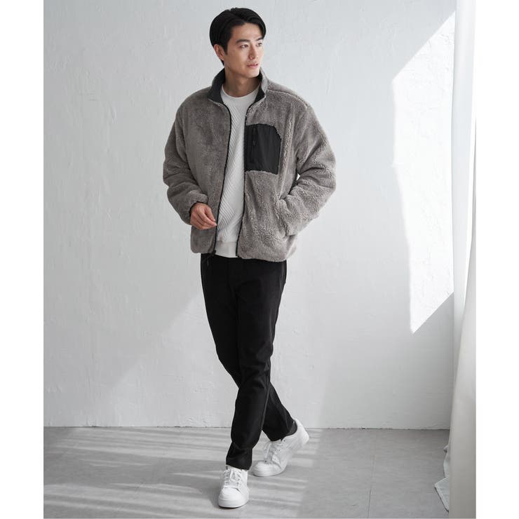 【2WAY】リバーシブルナイロンフリースブルゾン | ikka  | 詳細画像11 