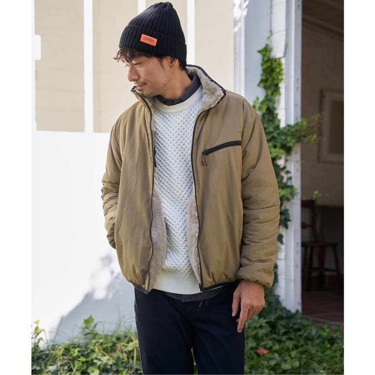 【2WAY】リバーシブルナイロンフリースブルゾン | ikka  | 詳細画像15 