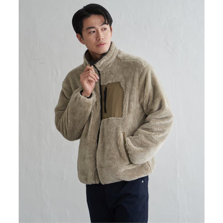 【2WAY】リバーシブルナイロンフリースブルゾン | ikka  | 詳細画像20 