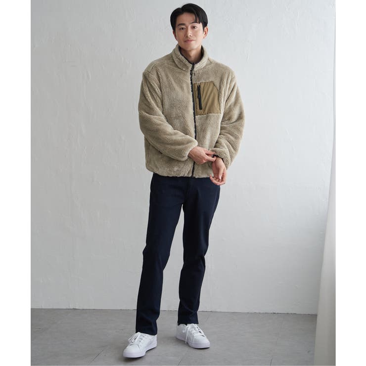 【2WAY】リバーシブルナイロンフリースブルゾン | ikka  | 詳細画像21 