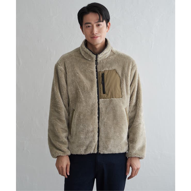 【2WAY】リバーシブルナイロンフリースブルゾン | ikka  | 詳細画像31 