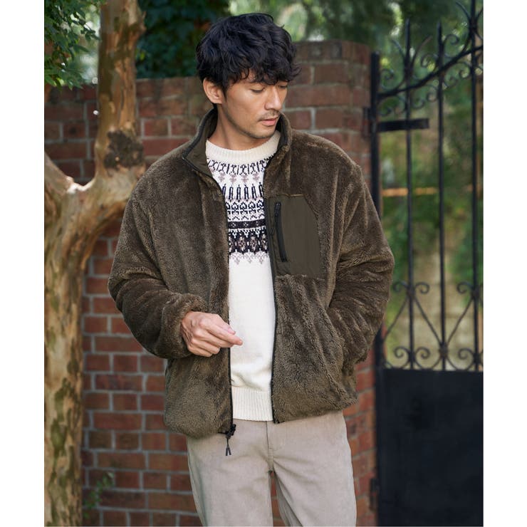 【2WAY】リバーシブルナイロンフリースブルゾン | ikka  | 詳細画像3 