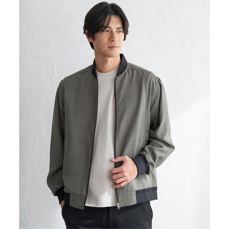 グレー | イージーケアリネンライクブルゾン【親子コーデ】 | ikka 