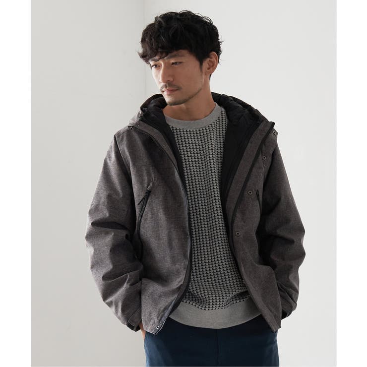 ikka mens outer L イッカ 中綿アウタージャケット - アウター