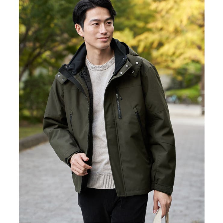 オリーブ | 【芸能人着用】sorona(R) 3WAYマウンテンパーカー【撥水】 | ikka 