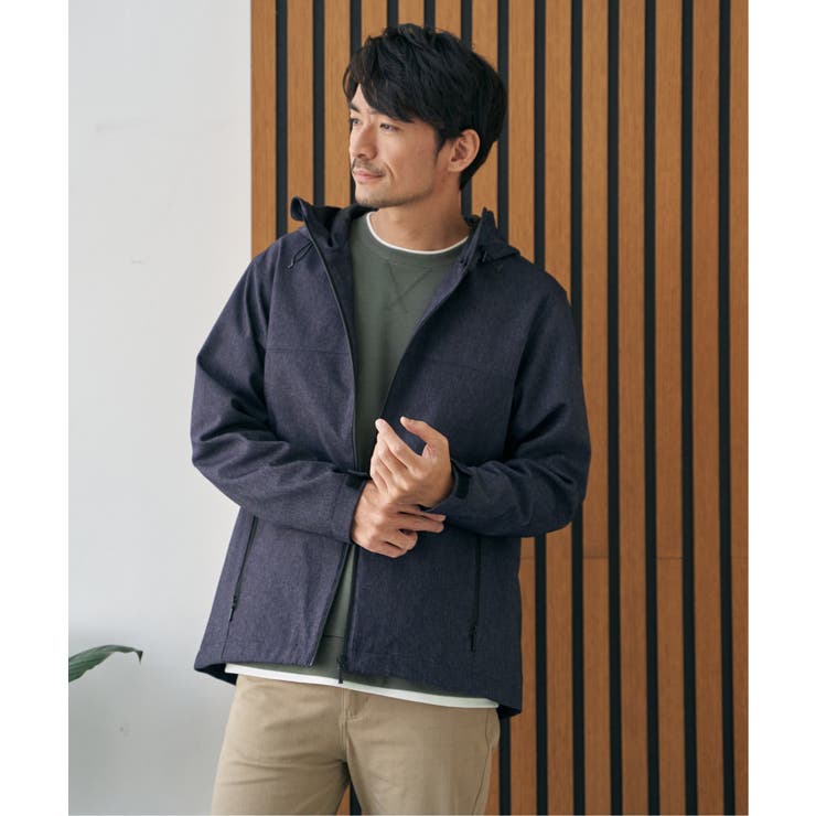 撥水メランジ ジップマウンテンパーカー【親子コーデ】 | ikka  | 詳細画像1 