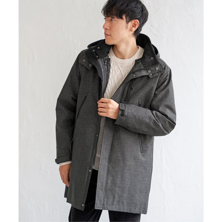 チャコール | 【撥水】sorona(R) 3WAYロングコート | ikka 