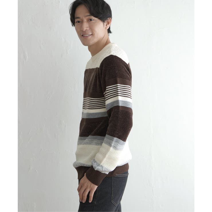 モールミックスボーダーニット[品番：IKAW0019523]｜ikka