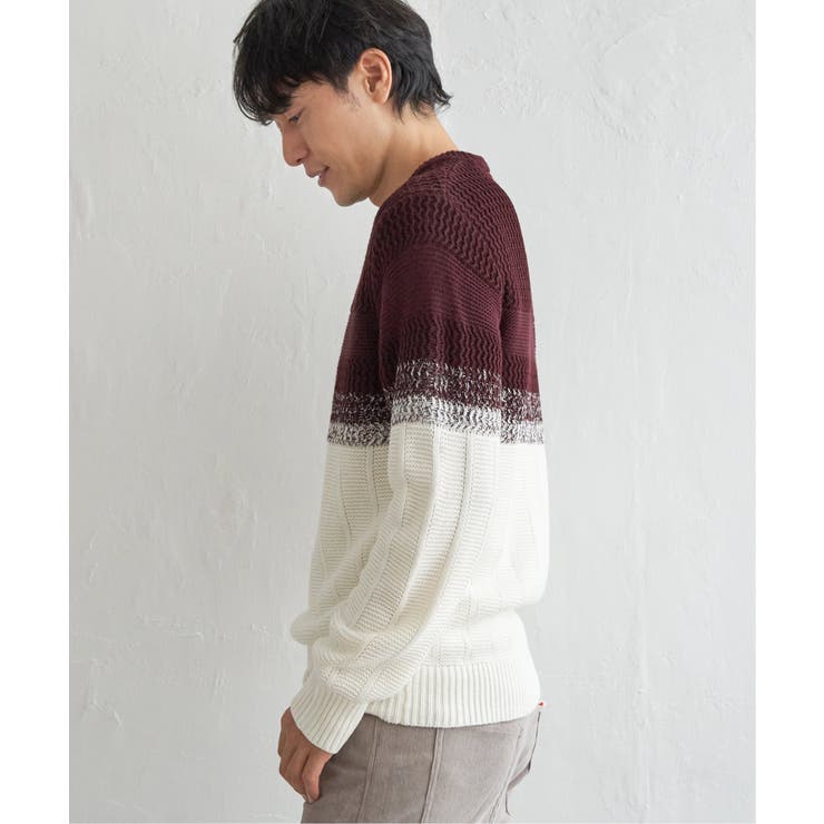 バイカラーグラデーションニット[品番：IKAW0021257]｜ikka （イッカ