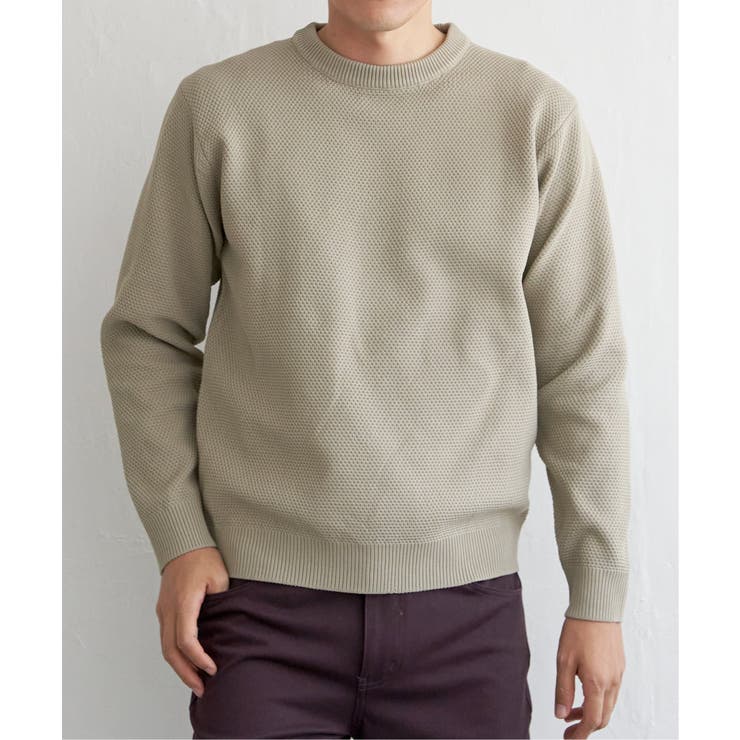 GOKU楽ニット鹿の子クルーネック | ikka  | 詳細画像12 