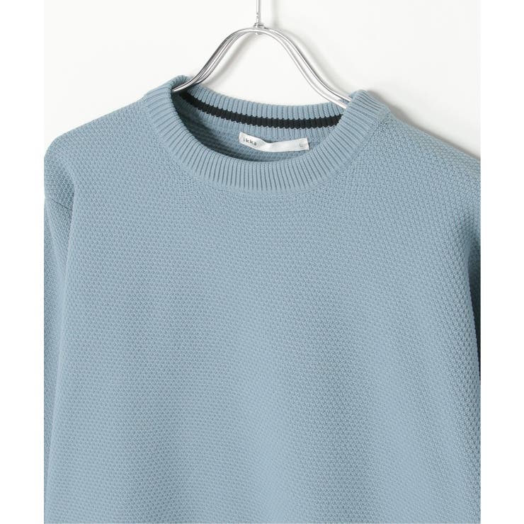 GOKU楽ニット鹿の子クルーネック | ikka  | 詳細画像15 