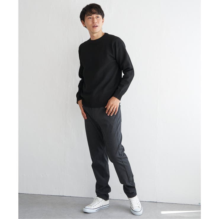 GOKU楽ニット鹿の子クルーネック | ikka  | 詳細画像5 