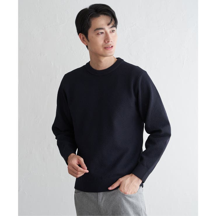 GOKU楽ニット鹿の子クルー | ikka  | 詳細画像1 