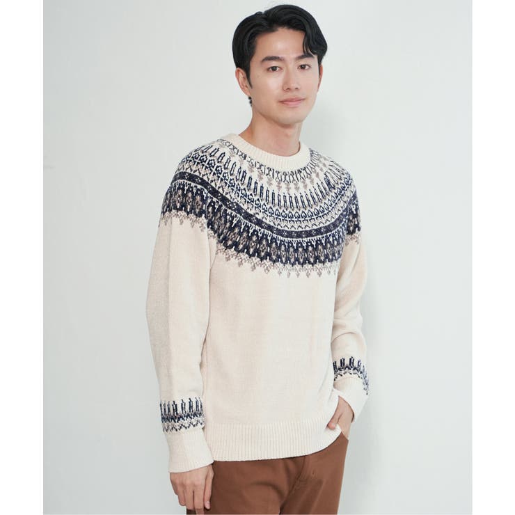 モール求心柄ニット | ikka  | 詳細画像7 