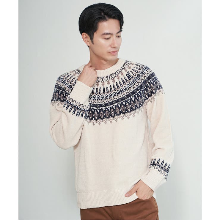 モール求心柄ニット | ikka  | 詳細画像8 