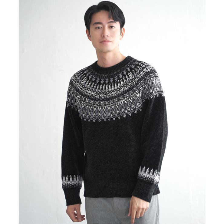 モール求心柄ニット | ikka  | 詳細画像14 