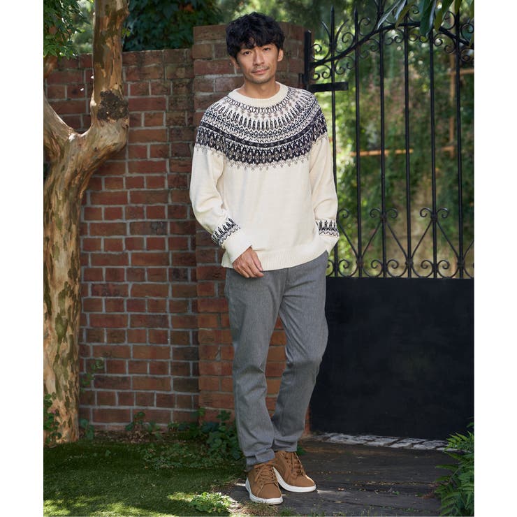 モール求心柄ニット | ikka  | 詳細画像4 