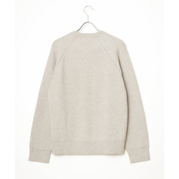 【洗濯機で洗える】ウォッシャブル畦クルーネックニット | ikka  | 詳細画像21 