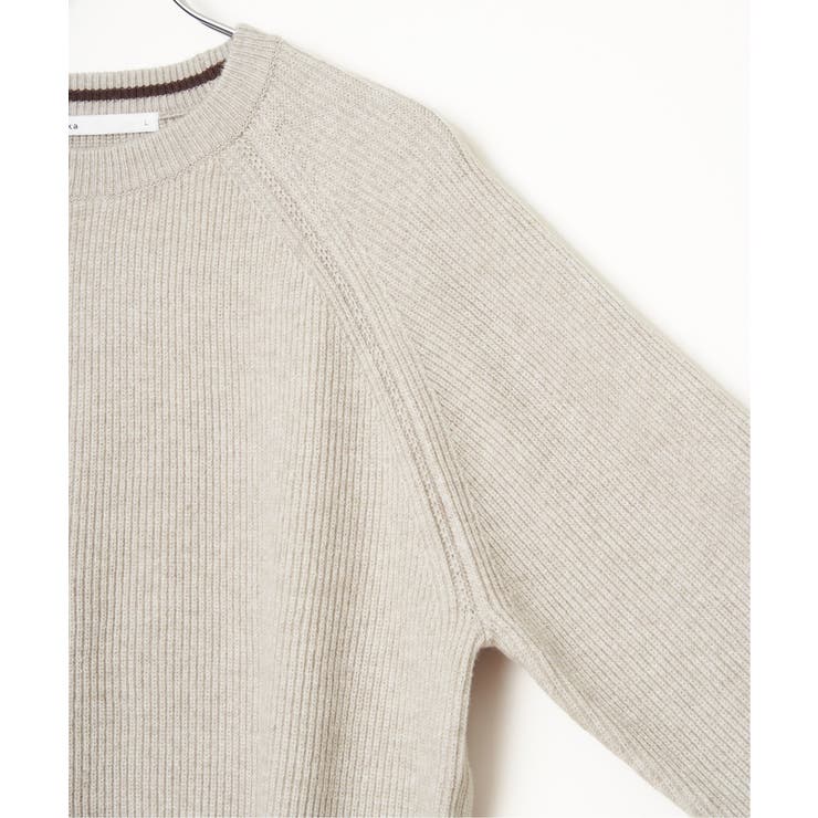 【洗濯機で洗える】ウォッシャブル畦クルーネックニット | ikka  | 詳細画像22 