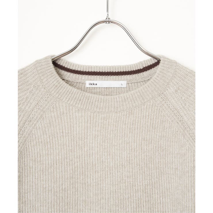 【洗濯機で洗える】ウォッシャブル畦クルーネックニット | ikka  | 詳細画像25 