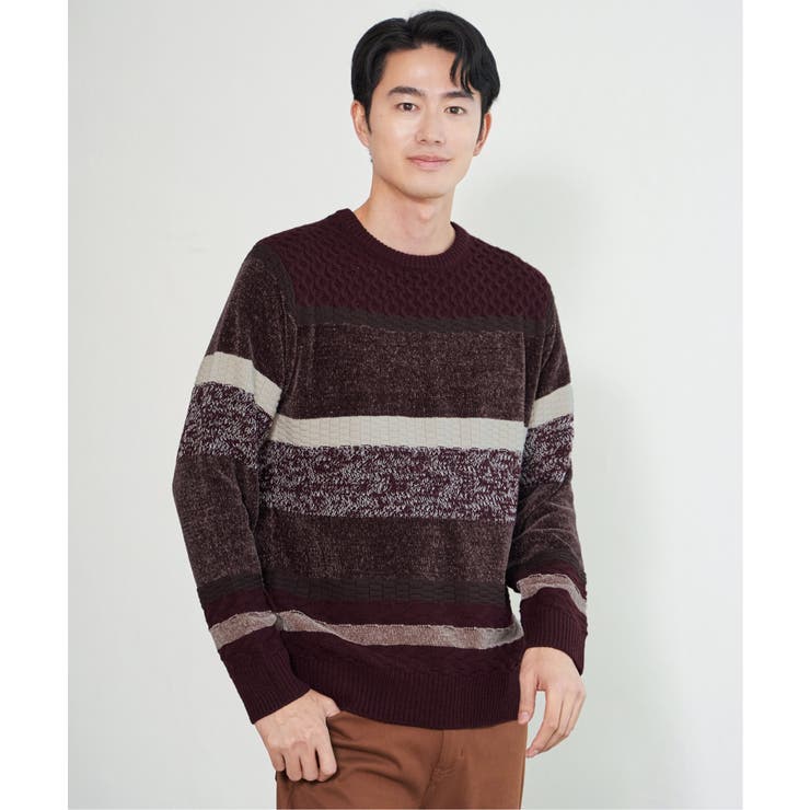 ワイン | モールミックスボーダーニット | ikka 