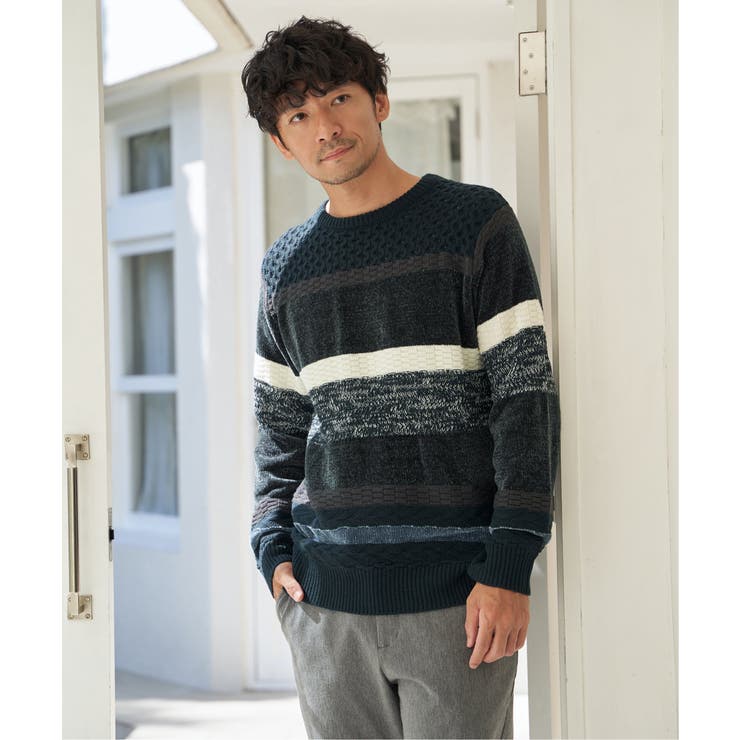 モールミックスボーダーニット | ikka  | 詳細画像2 