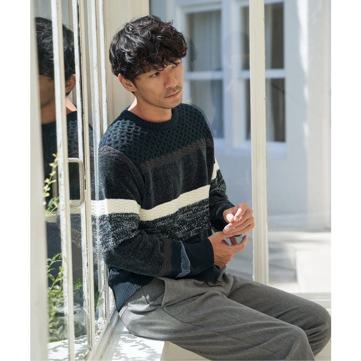 モールミックスボーダーニット | ikka  | 詳細画像3 