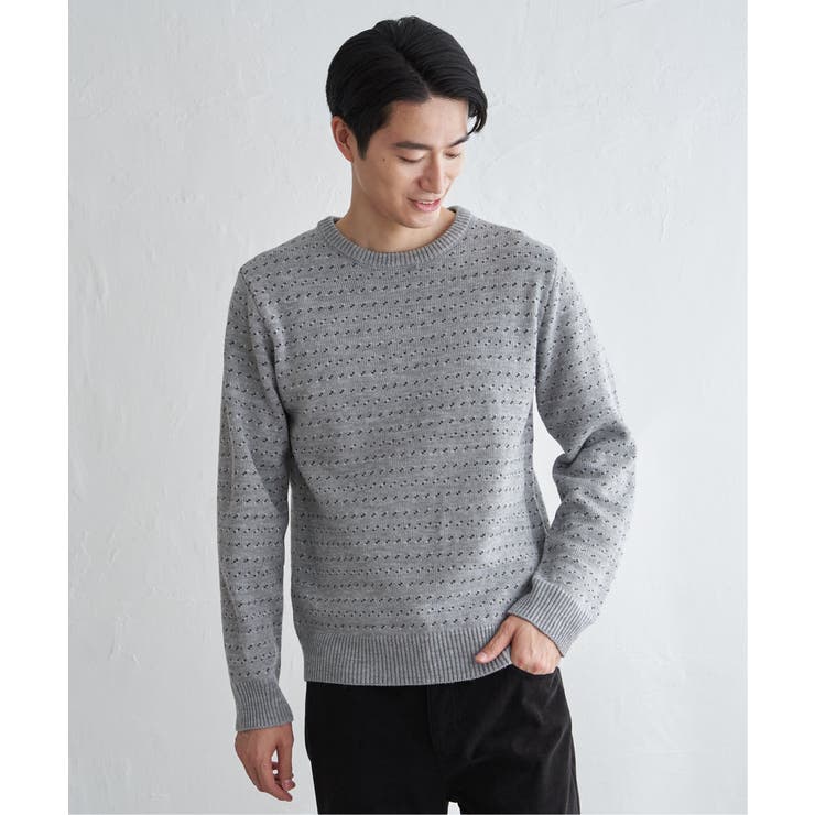 グレー | カラーバーズアイニット | ikka 