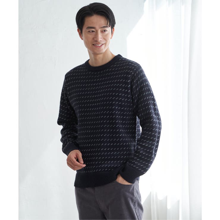 ネイビーブルー | カラーバーズアイニット | ikka 