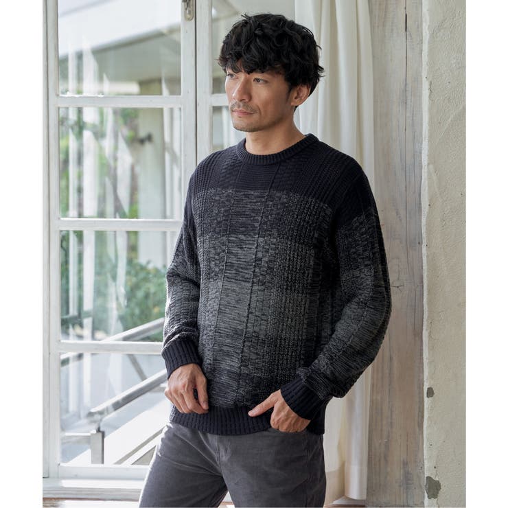 メランジグラデーションニット | ikka  | 詳細画像1 