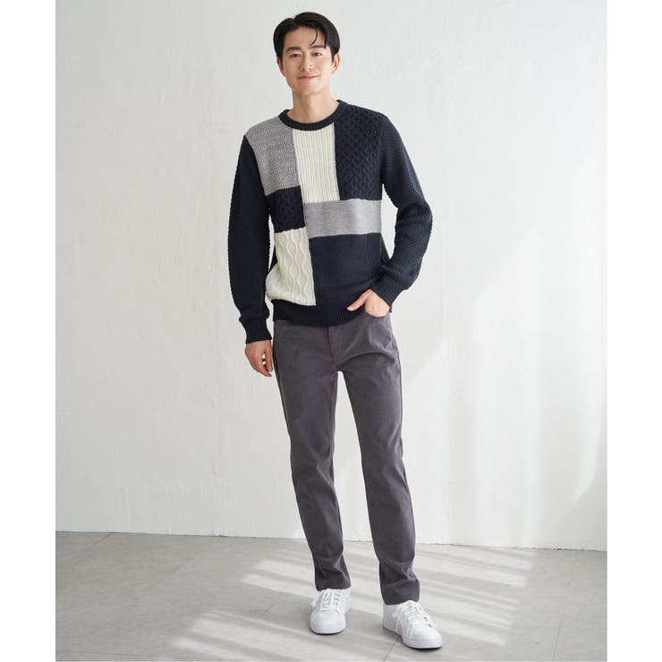 ブロックスクルーネックニット | ikka  | 詳細画像11 