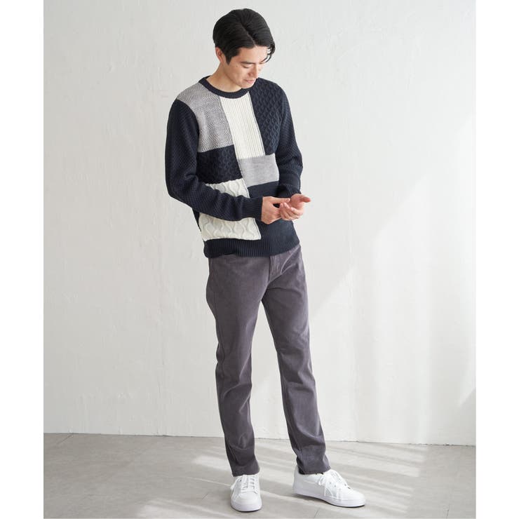 ブロックスクルーネックニット | ikka  | 詳細画像12 
