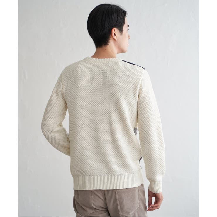 ブロックスクルーネックニット | ikka  | 詳細画像14 