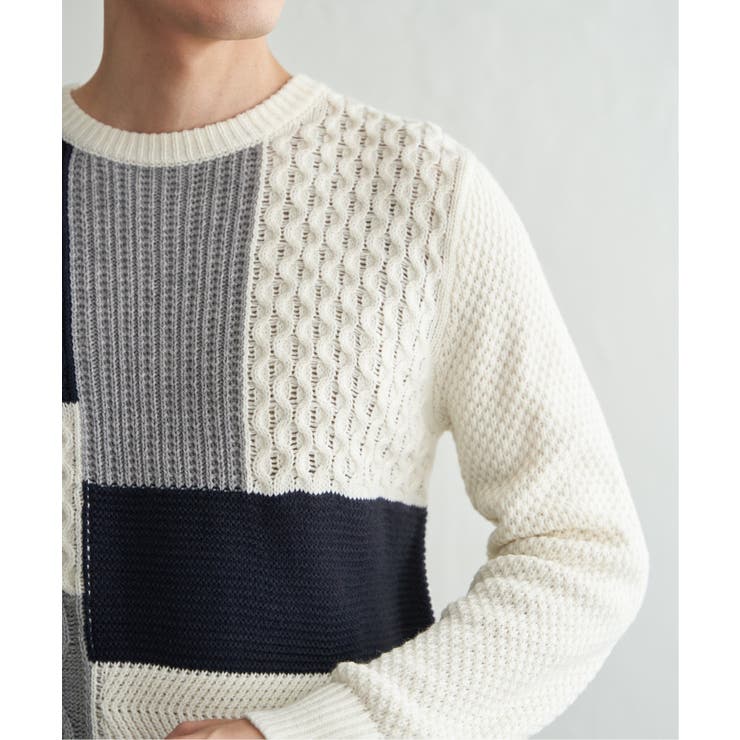 ブロックスクルーネックニット | ikka  | 詳細画像16 