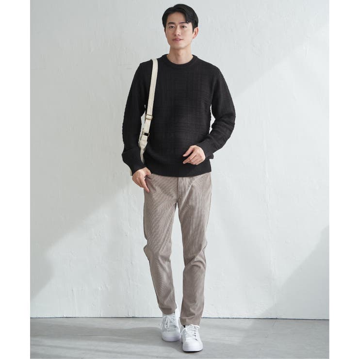 【洗濯機で洗える】ジャカードチェックニット | ikka  | 詳細画像7 