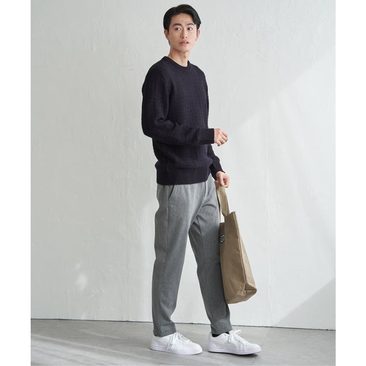 【洗濯機で洗える】ジャカードチェックニット | ikka  | 詳細画像13 