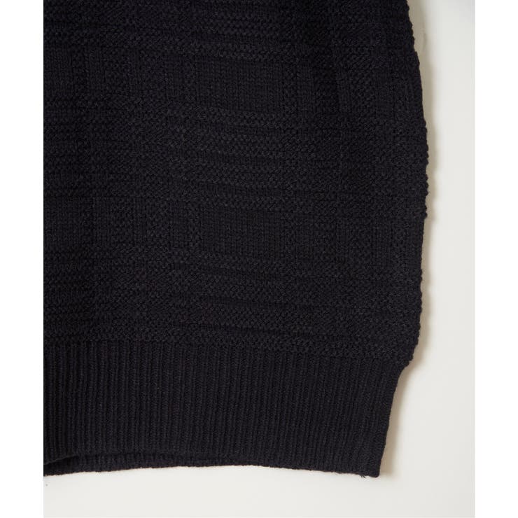 【洗濯機で洗える】ジャカードチェックニット | ikka  | 詳細画像21 