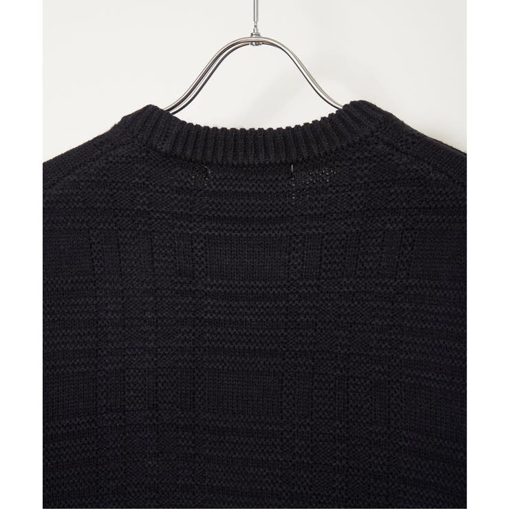 【洗濯機で洗える】ジャカードチェックニット | ikka  | 詳細画像23 