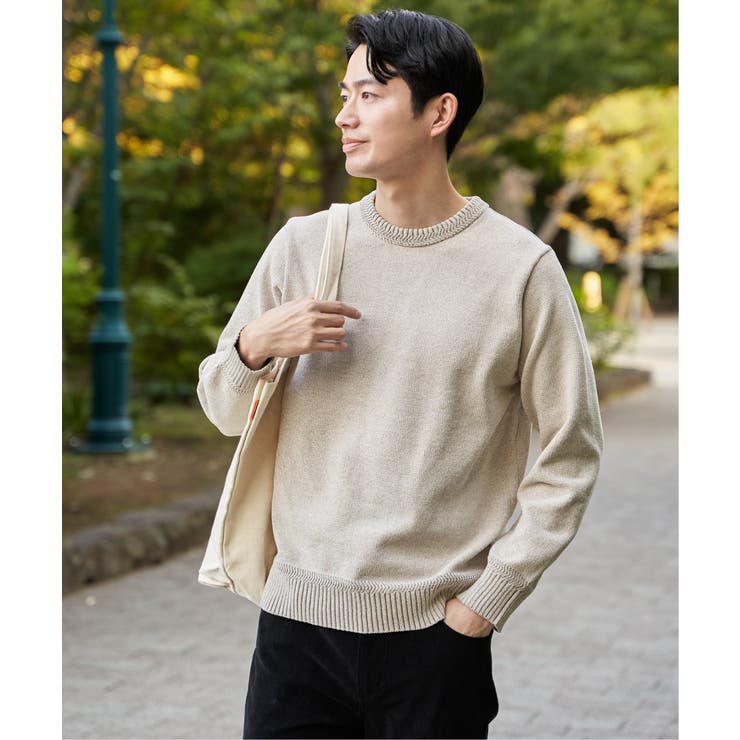 Wフェイスモールクルーニット | ikka  | 詳細画像1 